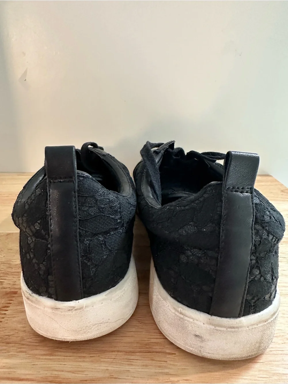 White House Black Market Black Lace Sneakers